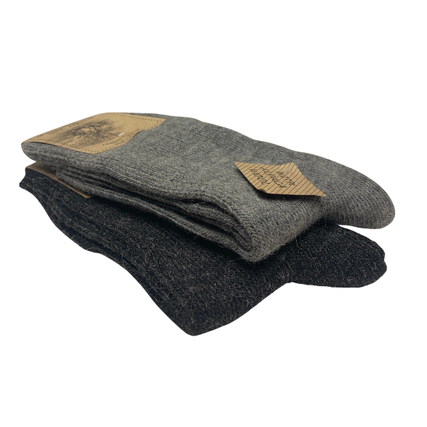 Alpaka grå sokker - Grå/mørkegrå