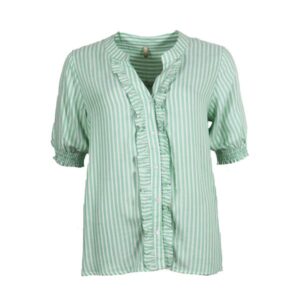 Becky skjorte - Stribet grøn - Ofelia