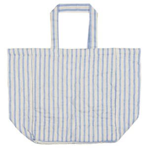 Quiltet taske - Blå/hvid 07960-13 - Ib Laursen