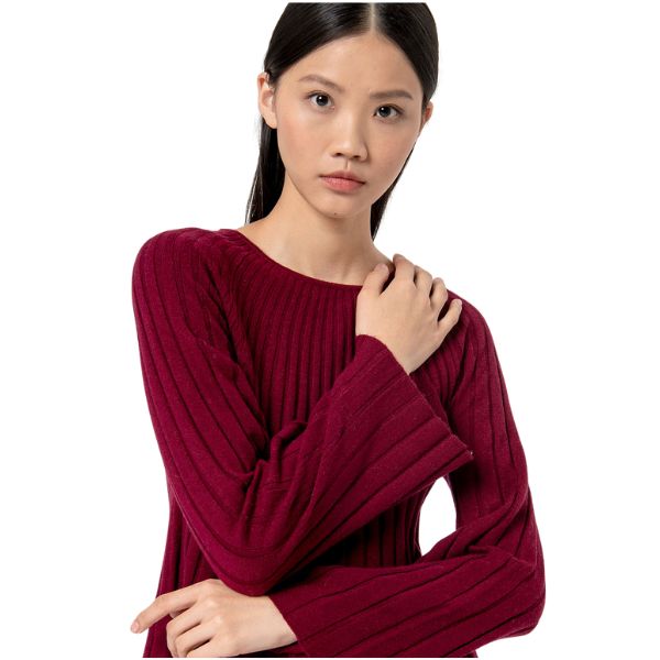 Raglan sweater - Bordeaux rød - Surkana