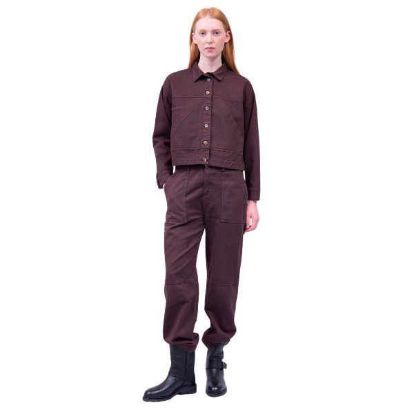 Louise worker pants - Dark Brown - La Róuge