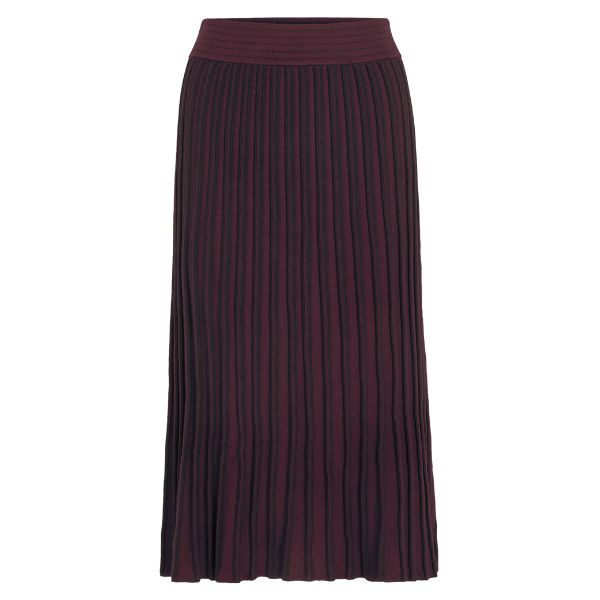 Knit Skirt Gilmour - Bordeaux/sort - King Louie