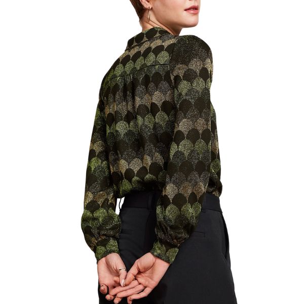 Maisie Blouise Jacquard - Glimmer Green - King Louie