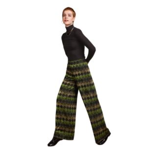 Border Palazzo pants - Glitter green - King Louie