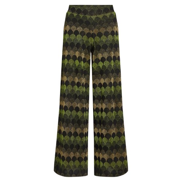 Border Palazzo pants - Glitter green - King Louie