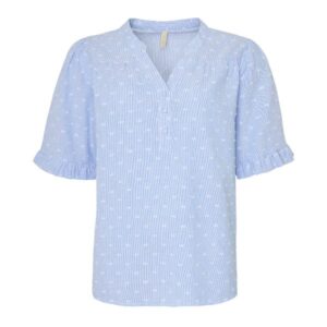 Gemma bluse - Blå print - Ofelia